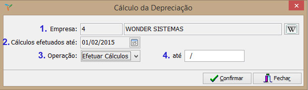 Cálculo da Depreciação
